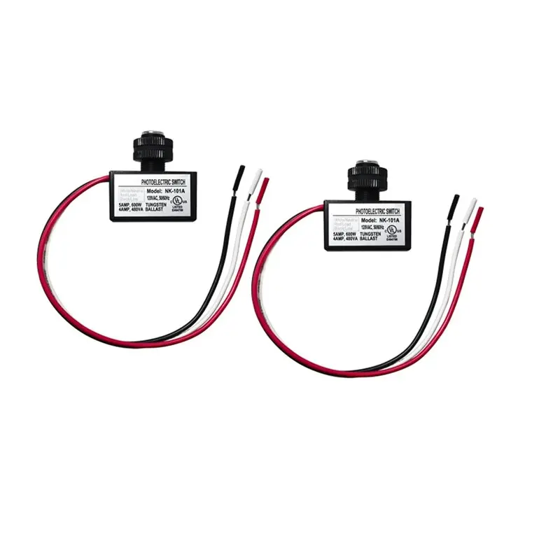 

ABGR-2Pcs 105 В-130 В переменного тока фотоэлемент датчик освещенности, датчик переключателя управления дневным светом от сумерения глаз с гайками шайба