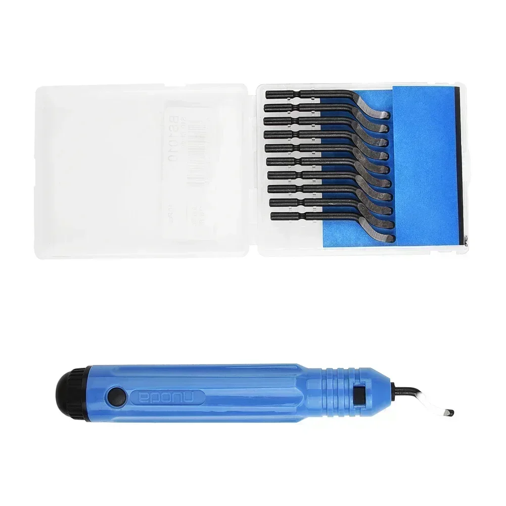 1 Set Tool For NOGA NB1100 Burr Handle With 10 Blades With BS1010 Blad Trimming Neaten Deburring Head Cutter Tools High Quality