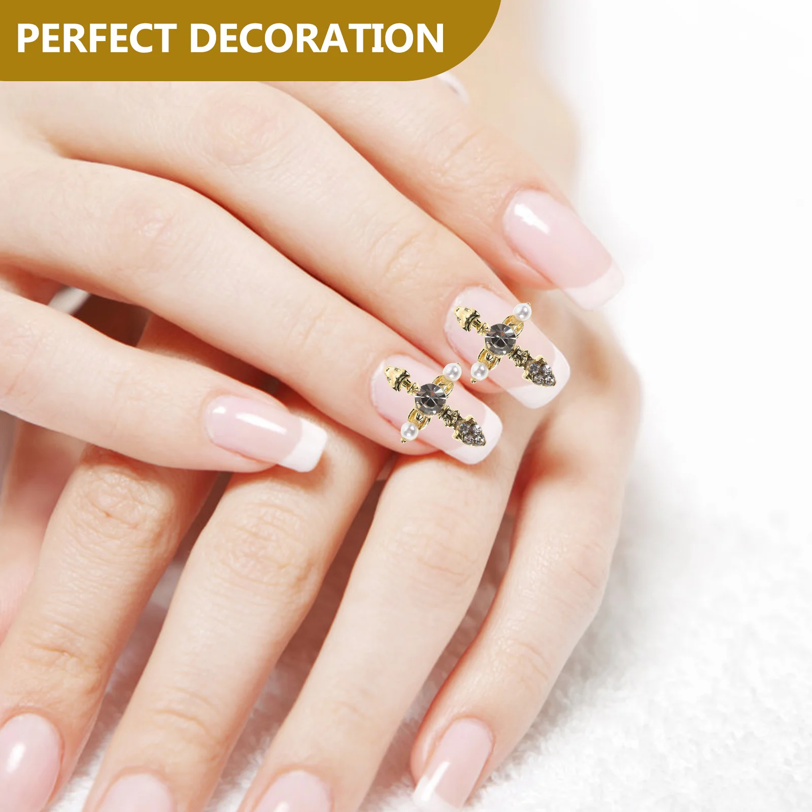 10 قطعة مثقاب الأظافر الصليب السحر لمستلزمات فن الأظافر سبائك معدنية ترصيع الزخرفية مانيكير DIY تصميم أداة الملحقات