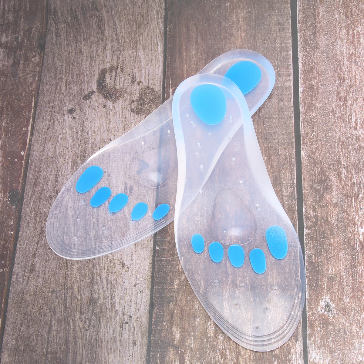 

Massage Insoles For Foot Pain Relief Shockproof Comfortable Arch Support Running Walking Fit Size 44-46 Silicone Sole