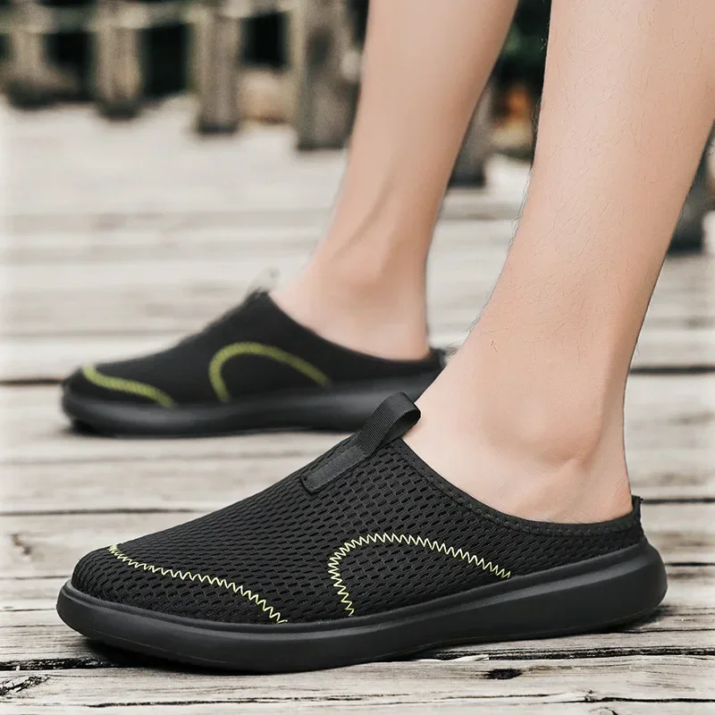 2024 Hombre Sneaker Soft Indoor Home Slides man Non-slip Summer Outdoor Beach Sandals Flip Flops Male Footwear Big Size 48 image 2
