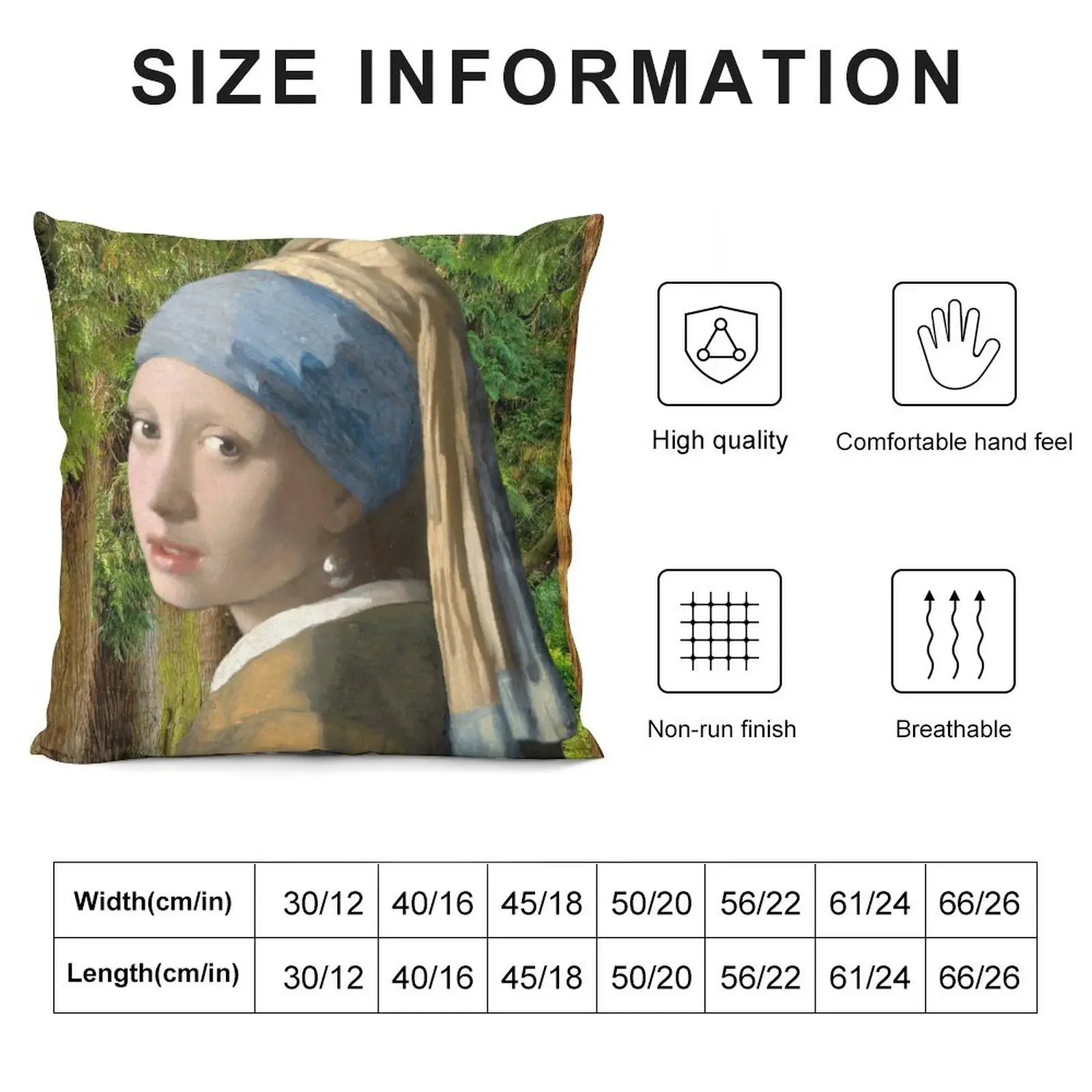 Girl with a Pearl Earring (ca. 1665) revisited painting in high resolution by Johannes Vermeer Throw Pillow