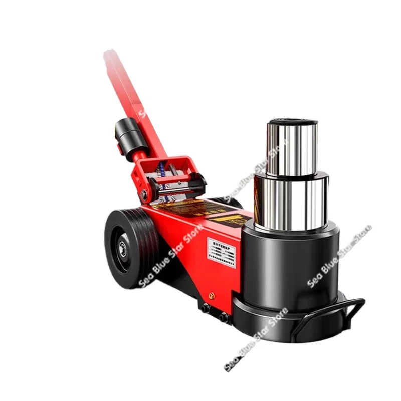 New Horizontal Pneumatic Hydraulic Jack 50 Tons 80t100t Car Repair Air Pressure Steam Top Qianjin Ding Auto Repair Trailer