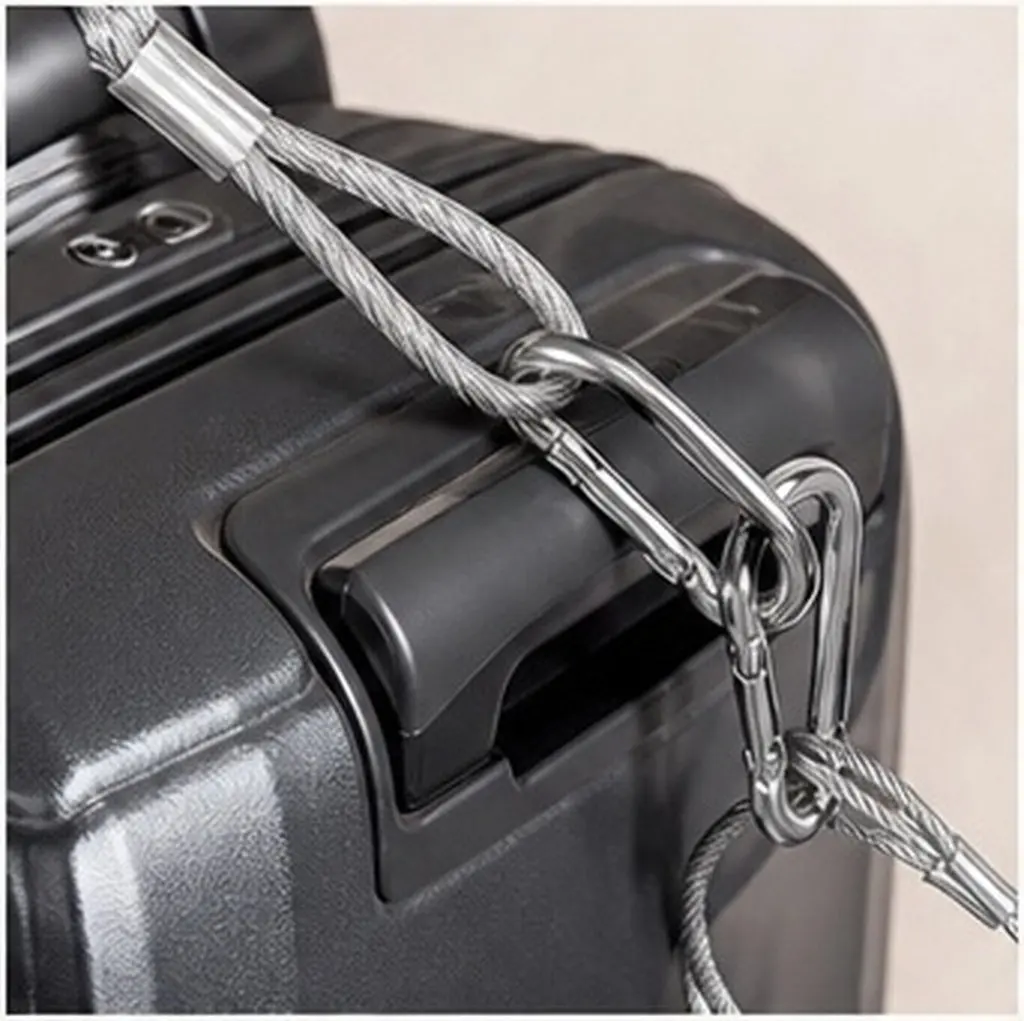 4Pcs Stainless Steel Safety Cable Locks – Heavy-Duty Thin Braided Security Rope for Bags, Tools, Equipment