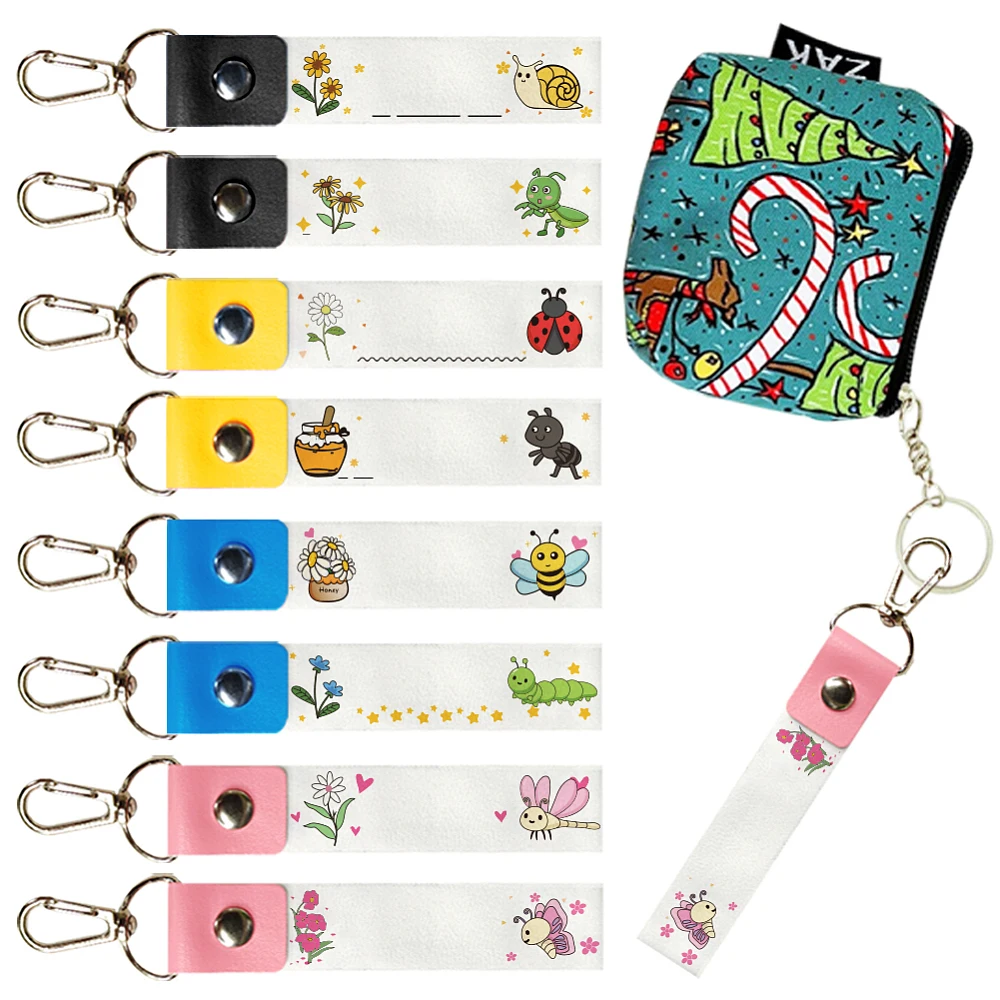 

PU Leather Cotton Name Marker Keychain with Zinc Alloy Keychain Animals 13x2cm
