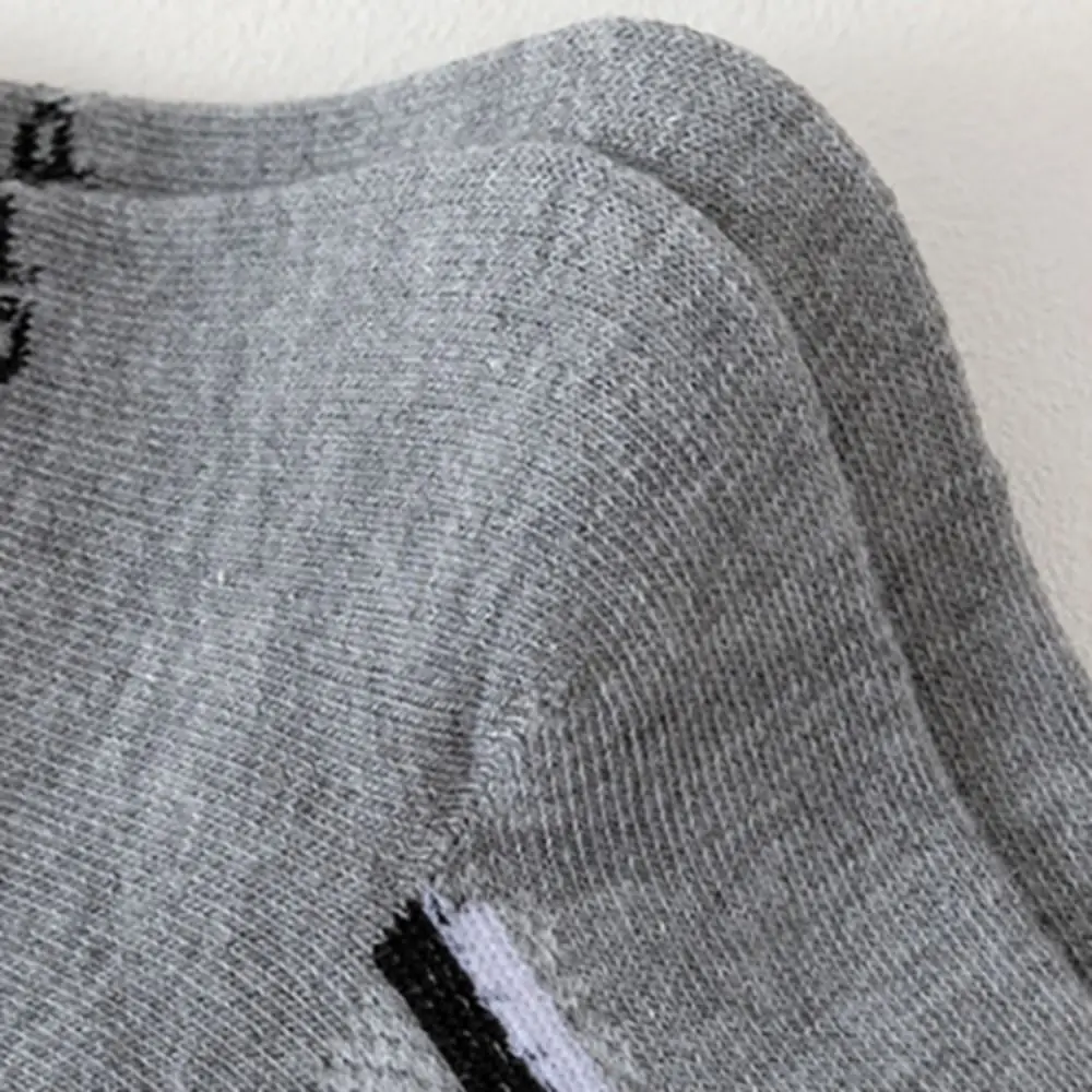 

5Pairs Comfortable Letters Men's Mid-calf Socks Simple Non-slip Men Tube Socks Hosiery Breathable Sports Ankle Sock Students