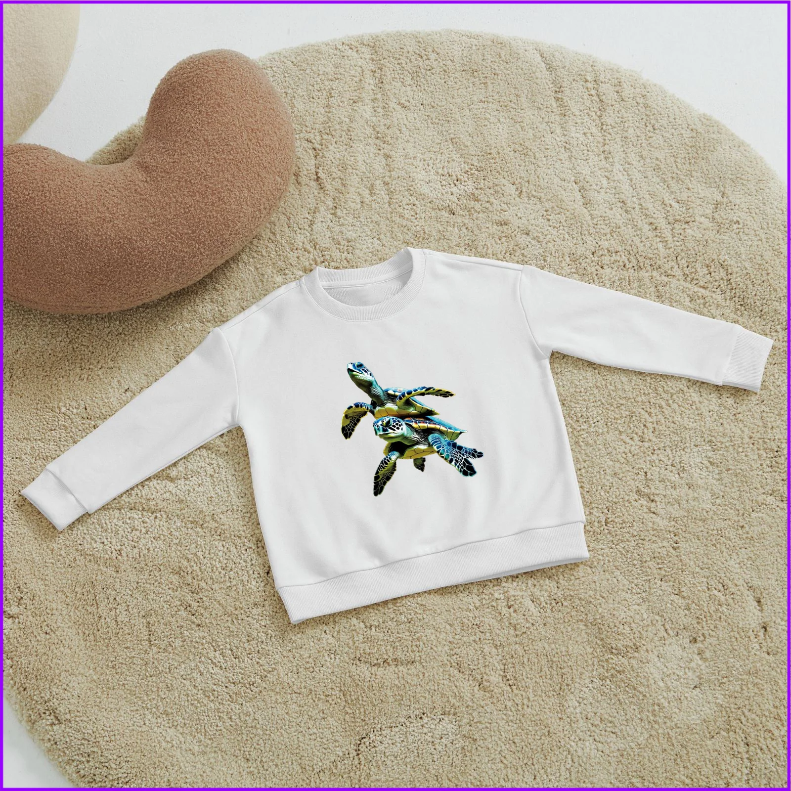 Cute Sea Turtle Couple Love Sja870 Kids Boys Girls Hoodies Sweatshirts Designer Luxury Pink Chile Cosplay Letter Fashion Manga B