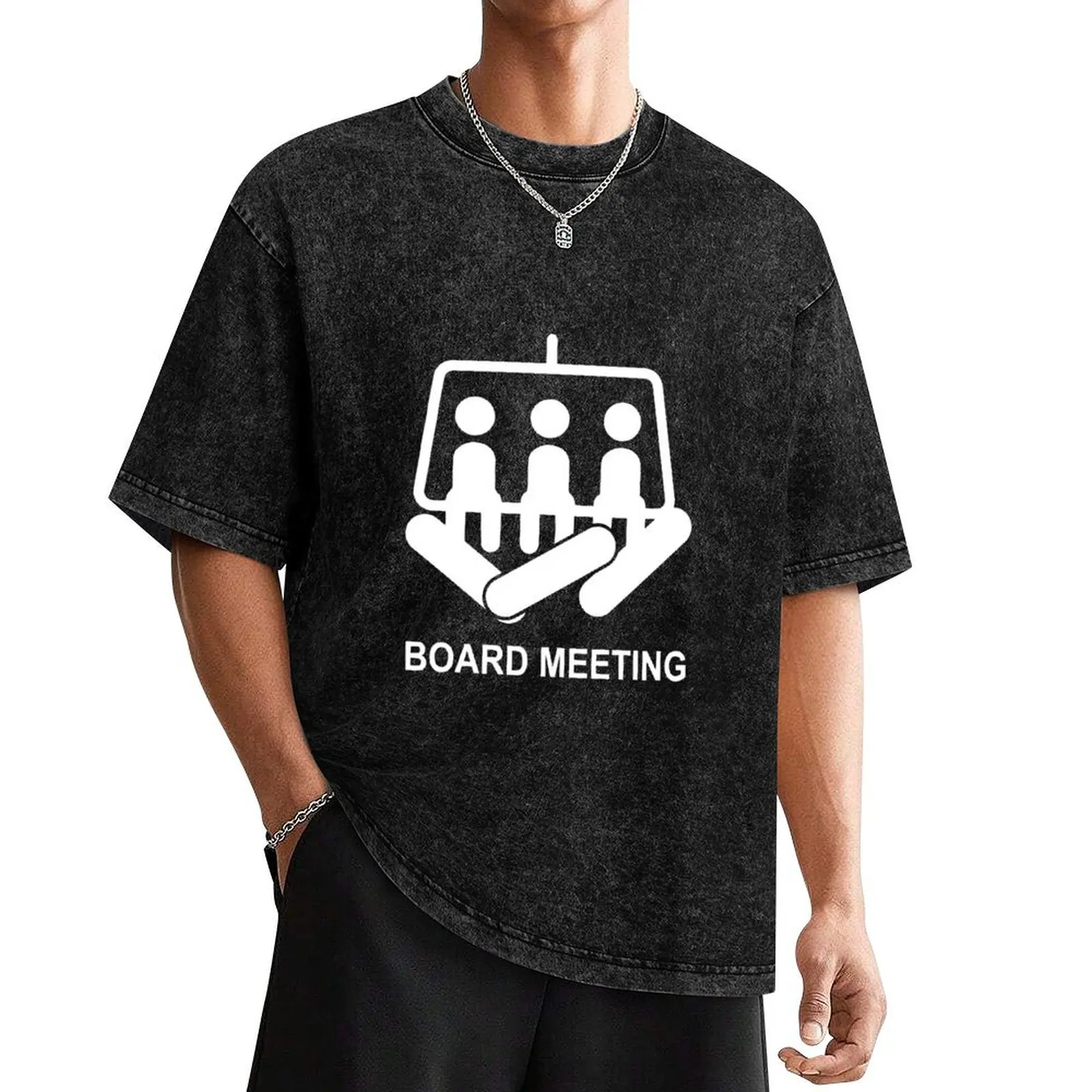 Board Meeting Snowboard T-Shirt vintage t shirts quick drying plus size men clothing