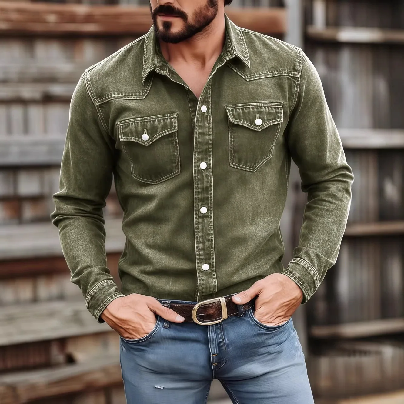 Thumbnail 3 - #26 Best Mens Denim Button Shirts to Buy In 2026