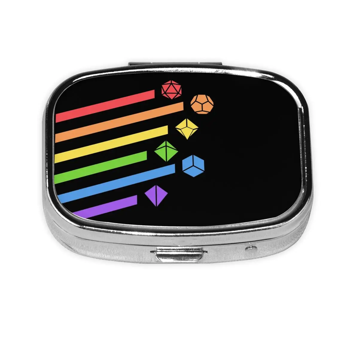 

Gay Pride Rainbow Pill Boxes 2-Compartment Pills Dispenser Lesbian LGBT Gay Pride Portable Travel Medicine Storage Box Container