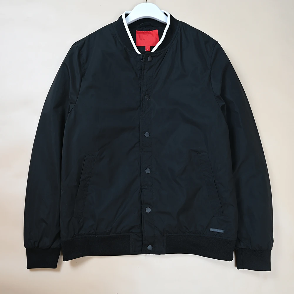 

Men's Winter New Style Stand Collar Quilted Baseball Jacket Loose Fit Fashion Urban Long Sleeve Warm Coat Button Closure