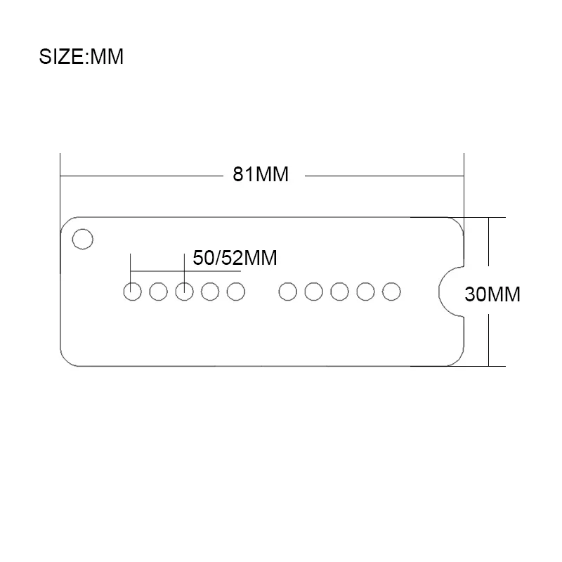 4Pcs Cupronickel Baseplate for P90 Style Pickup Pickup Baseplate 81x30MM Baseplate N-50/B-52 Pickup Parts