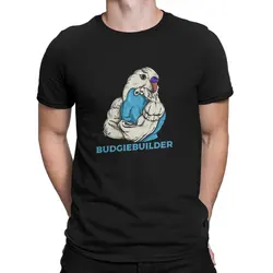 Bodybuilder Fitness T Shirts for Men  Cotton Unique T-Shirt  Budgie Animal Funny Lovely Tees Short Sleeve Tops New Arrival