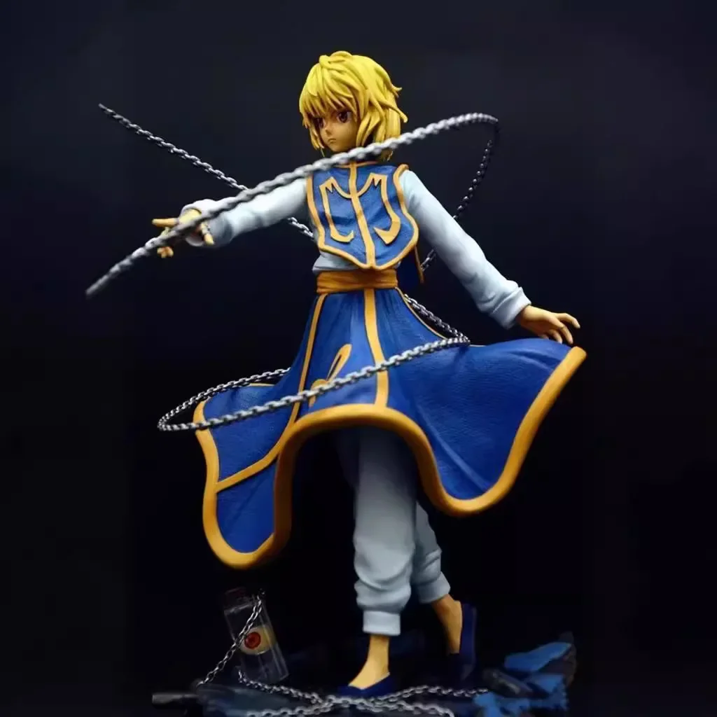 33cm Anime HUNTERxHUNTER Kurapika Standing posture Action Figure PVC Model Statue Desk Decor Toys Doll Collection Gifts