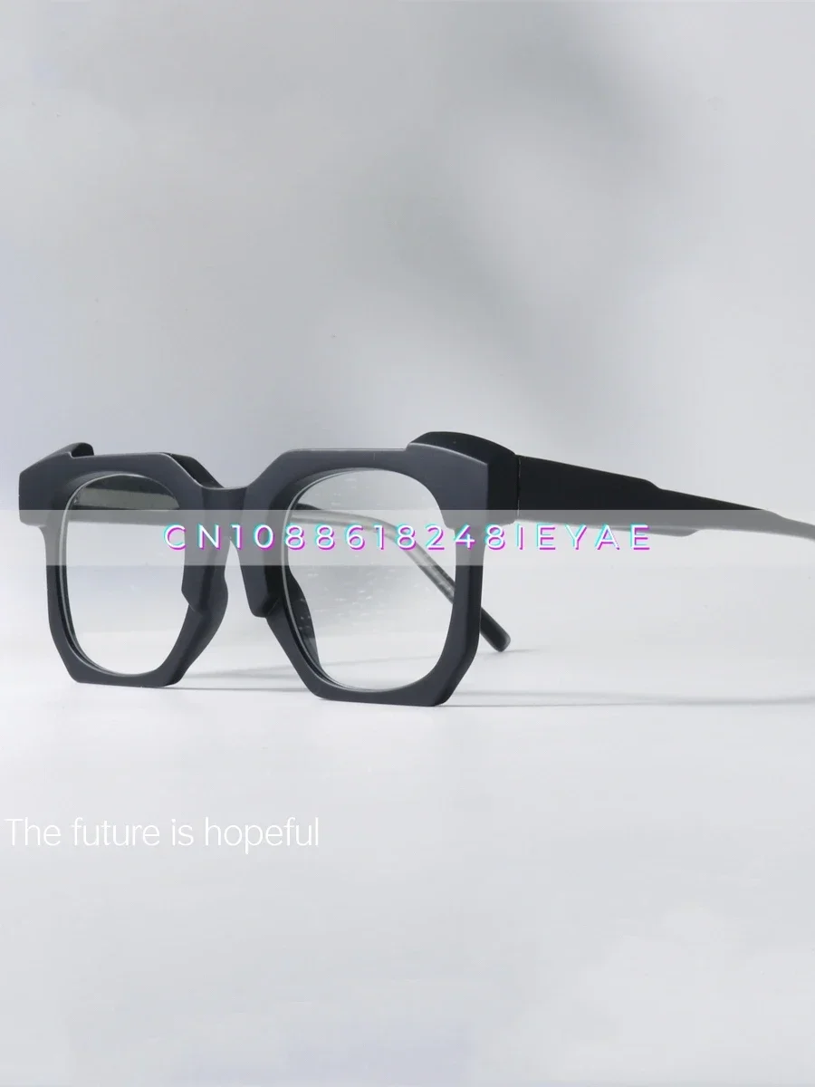 

Functional Wind Futuristic Anti-blue Glasses Tr90 Mechanical Punk Matte Black Trendy Glasses Frame