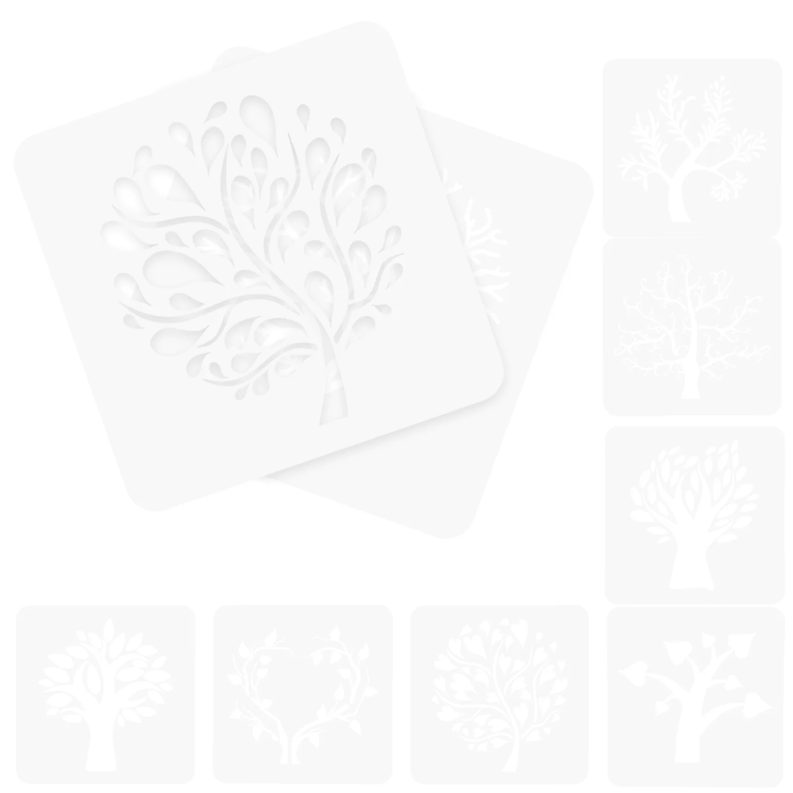 9 Pcs Tree of Life Stencil Spray Paint Stencils Decorate Child Painting Template For DIY