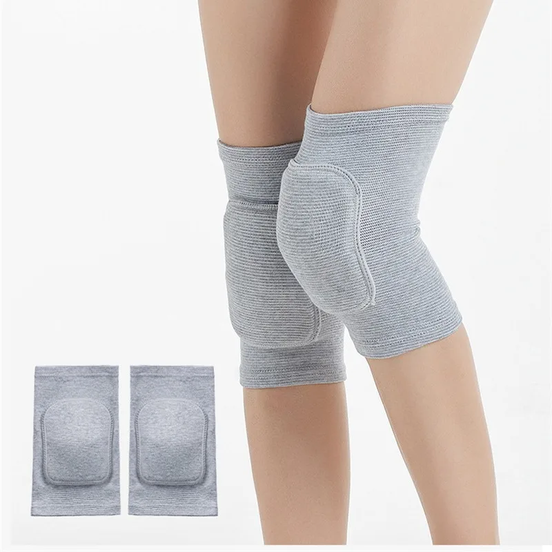 1Pair Sports Compression Knee Pads Elastic Knee Protector Thickened Sponge Support Dancing Volleyball Training Knees Brace