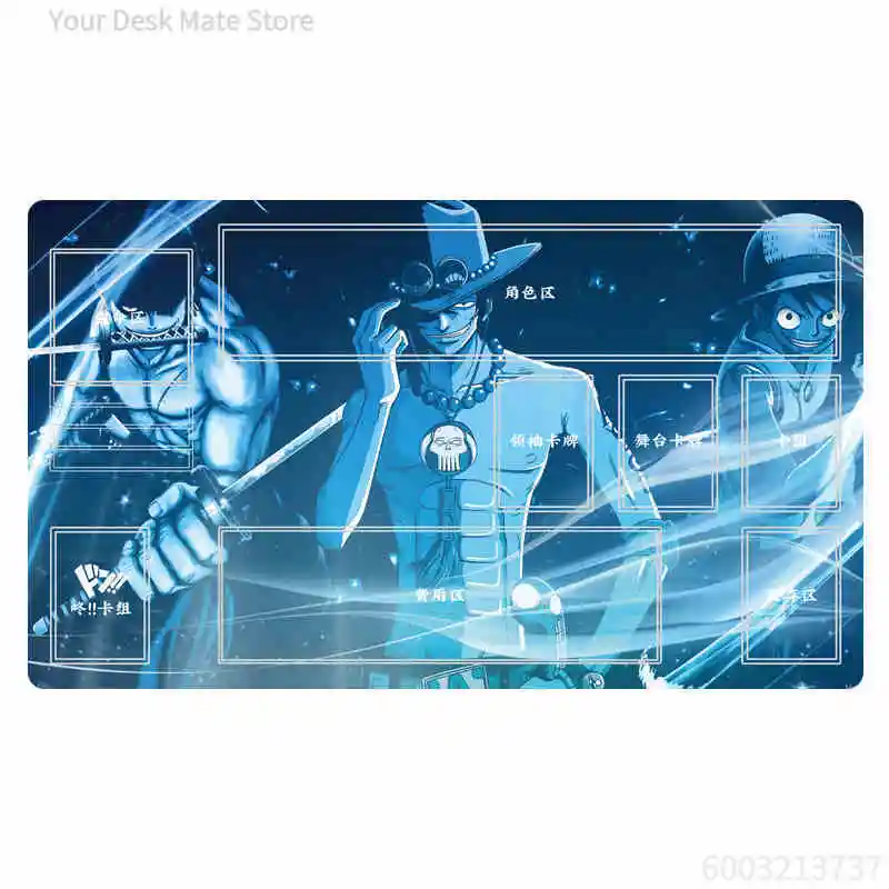 Tapete de Juego con Diseño de Ace de One Piece, Impermeable y Antideslizante, para TCG