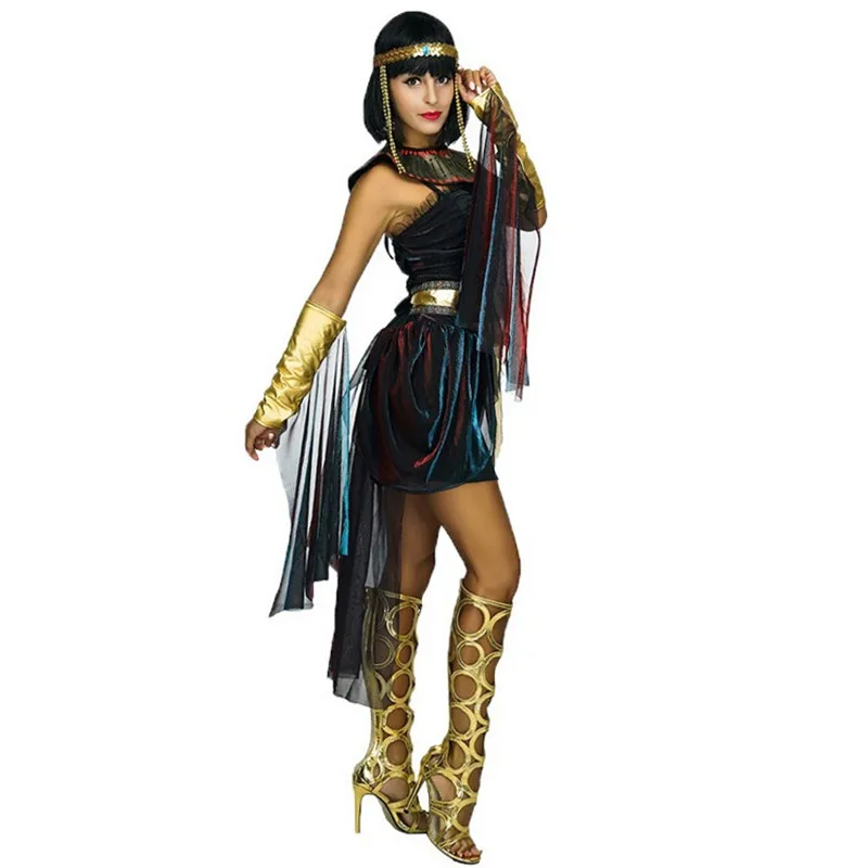 Disfraz de Cleopatra para mujer, disfraz femenino de Halloween, reina de Egipto, Carnaval, Purim, desfile, club nocturno, Bar, juego de rol, espectáculo, vestido de fiesta