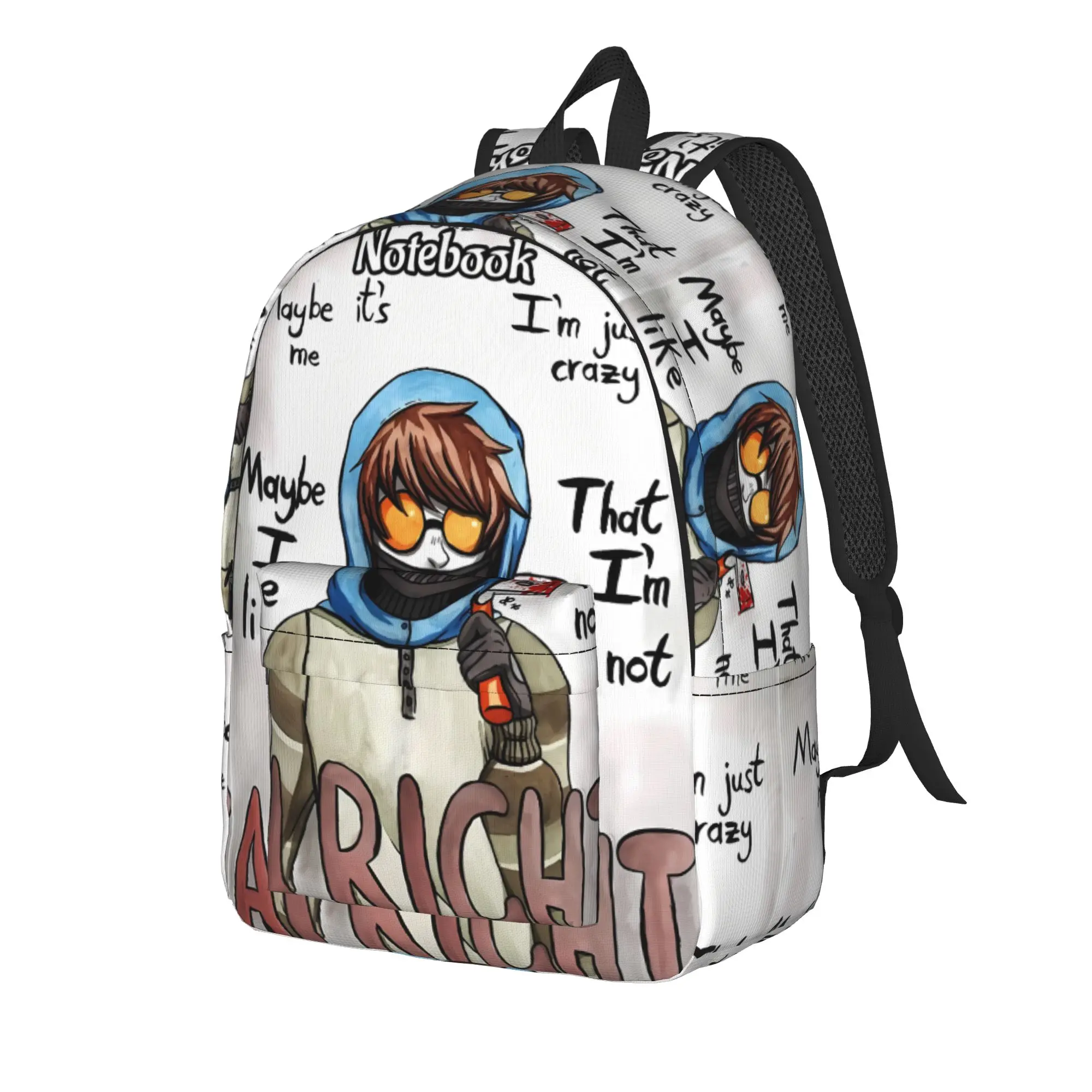 Ticci Toby Backpack Creepypasta Cool Backpacks Unisex Travel Print School Bags Colorful Rucksack