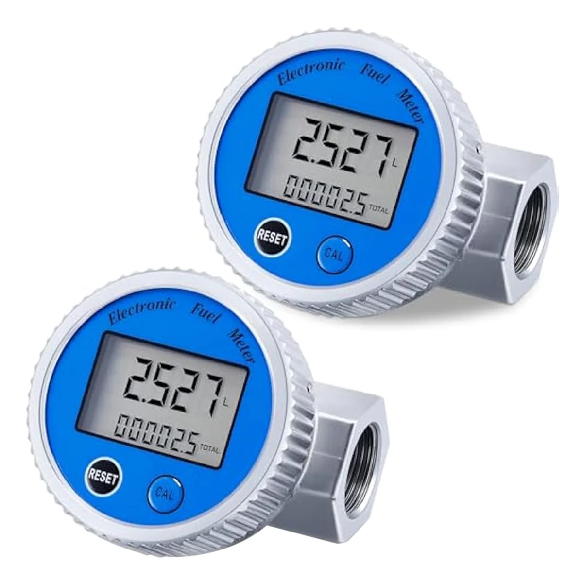 

2Pcs Digital Turbine Flow Meter 1in NPT Thread Water Flow Meter Fuel Meter Gas Oil Fuel Flowmeter,for Gasoline