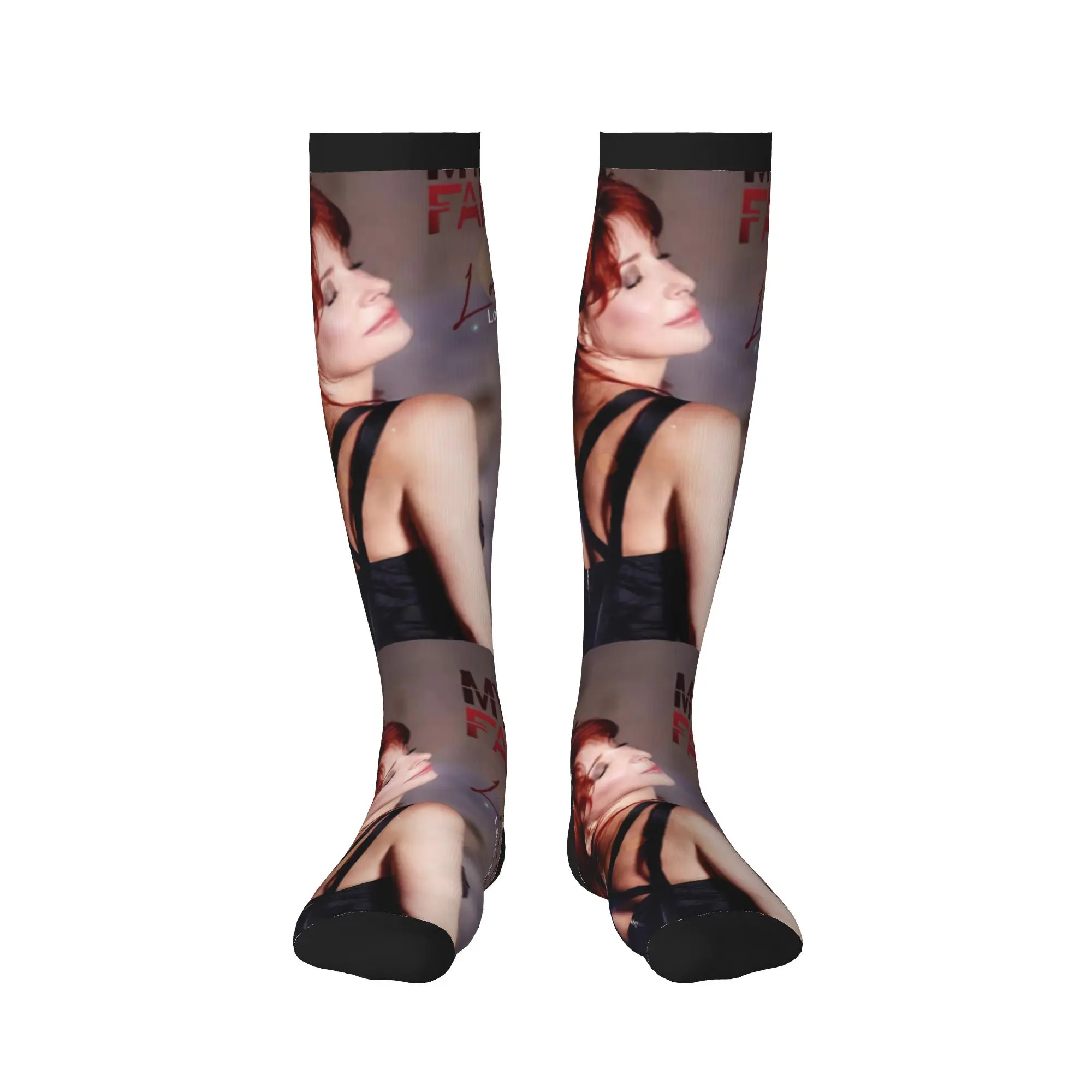 Beautiful Mylene Farmer Dress Socks Mens Womens Warm Funny Novelty French Singer Sports Compression Socks