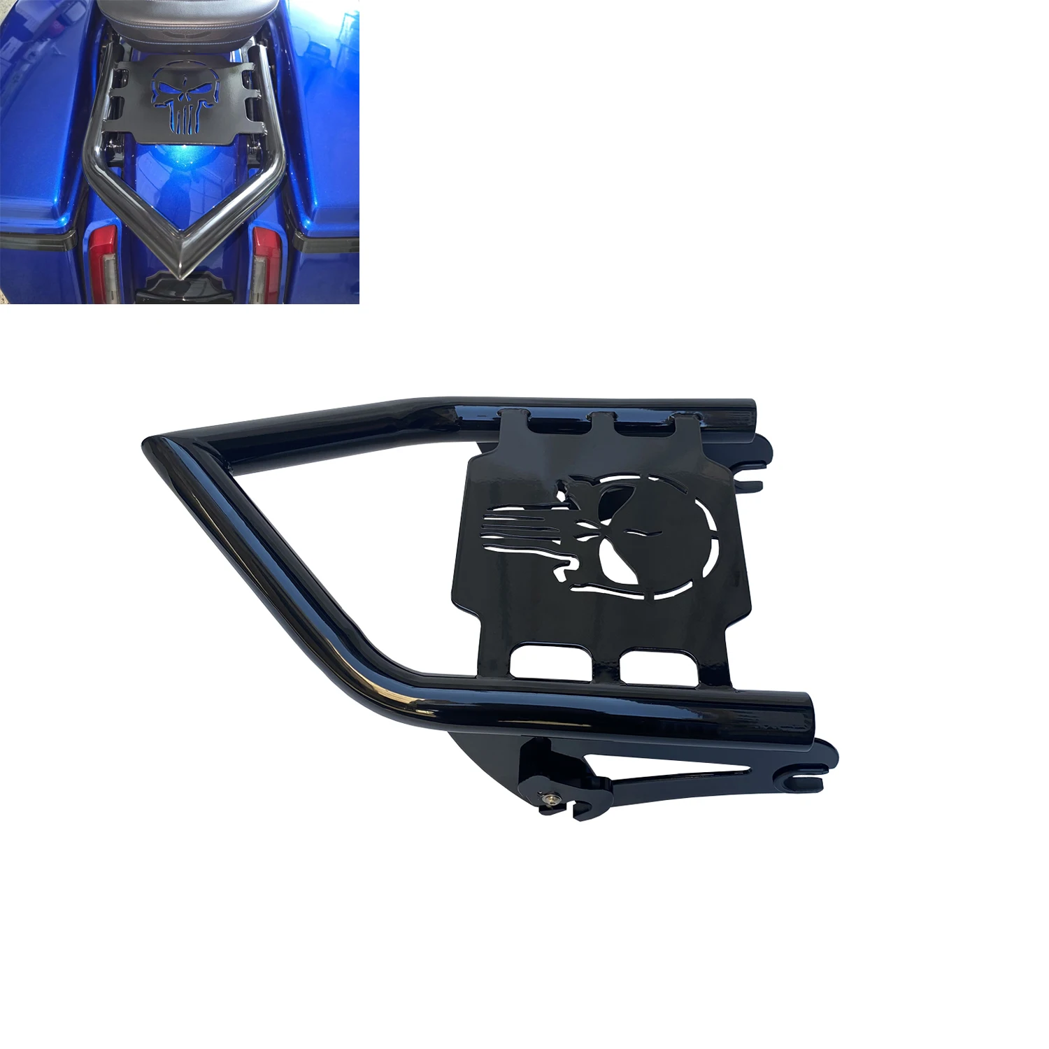 

Detachable Luggage Mount Rack For Harley Touring Street Glide Road King Road Glide Electra Glide 2009-Later