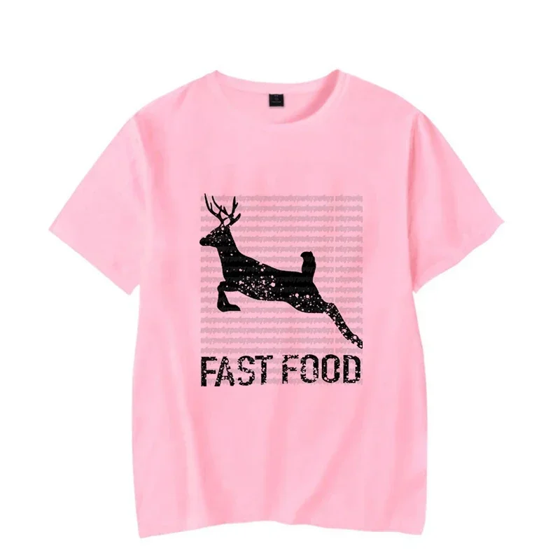 Funny Hunting T Shirt Fast Food Deer Hunters Shirt Graphic Clothes Men Women T-shirts Classic Tshirt Oversized Tee Tshirts Homme