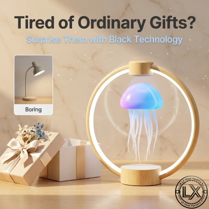 Floating Jellyfish Lamp 9 Tentacles 2 Working Modes Ultra Long Battery Life Colour Gradient Light Effects with Remote Control