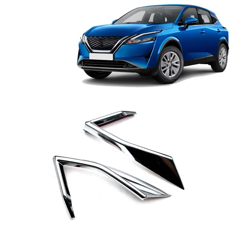 

Reliable-2PCS Car Front Bumper Frame Fog Light Cover Trim Accessories Replacement Accessories For Nissan Qashqai J12 2022 2023