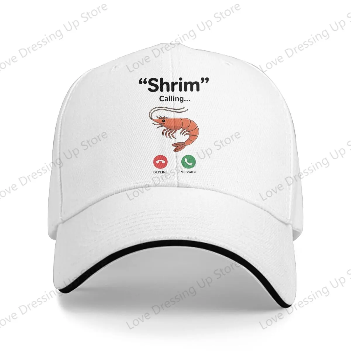 Summer Hip Hop Shrim is Calling Lustige Baseballkappe, verstellbare Outdoor-Laufmütze, Outdoor-Sonnenschutzhüte, Unisex-Geschenk