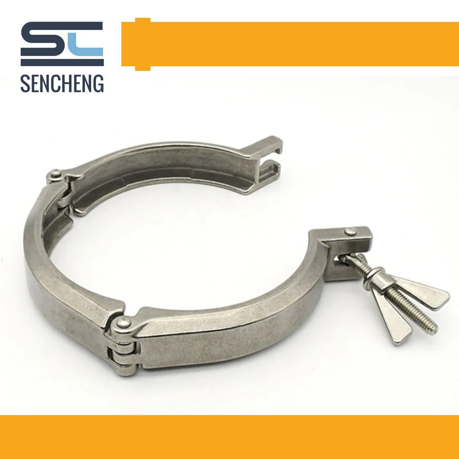 KF100 Three Section Clamp ,304 Stainless Steel Sanitary Vacuum Clamp , LS28