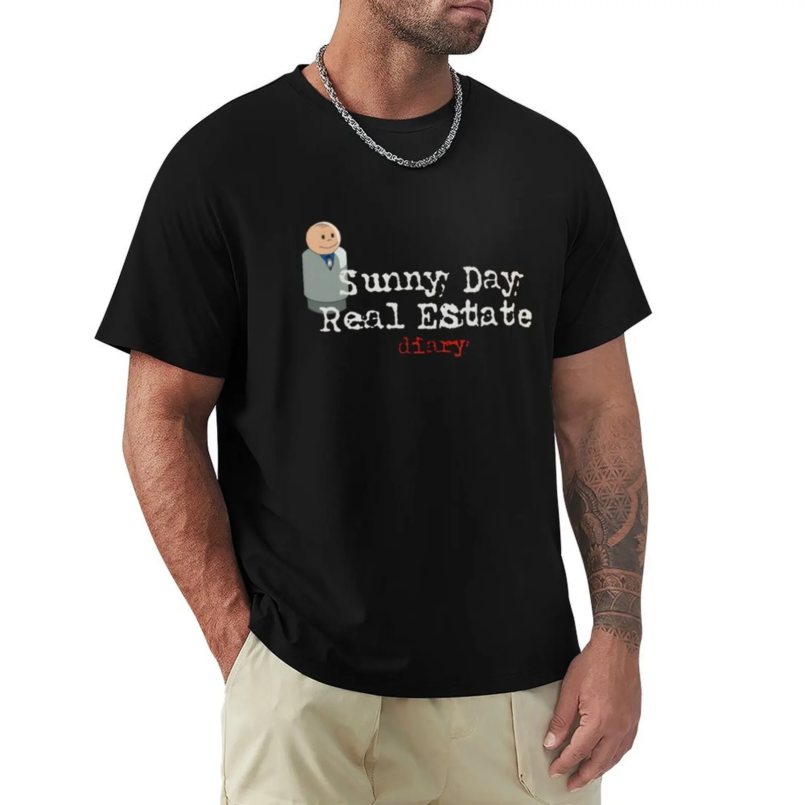 Sunny Day Real Estate Diary w Little People T-Shirt Work Outdoor T-Shirt for Men