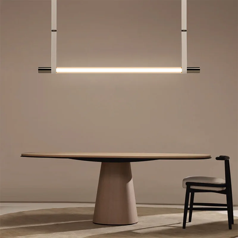 

SANDYHA Modern Minimalist Round Tube Pendant Light Villa Restaurant LED Chandelier Glass Lampshade Stylish Home Decor Luxury