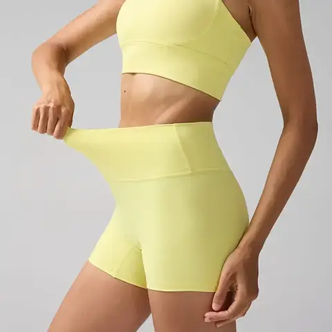 Solid Color High-Waisted Yoga Shorts for Women Quick Dry Breathable Fitness Sport Running Cycling Leggings🩳