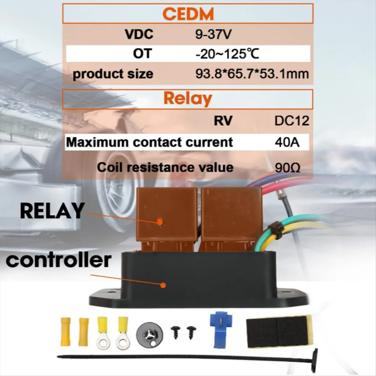 (DT37) 12V Digital Radiator Fans Controller Swith 0444 Adjustable Temperature Range Digital Electric Thermatic Fan Switch Kit