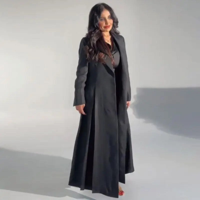 

Женское пальто средней длины в стиле ретро, осень-зима, верхняя одежда Briti Sle, длинное пальто из полиэфирного волокна