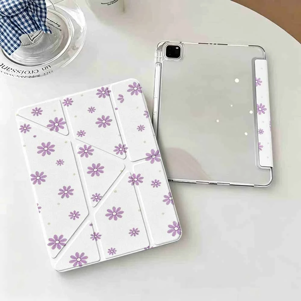 Hot Sale Purple Daisies For IPad Mini Air Pro 13 12.9 11 10.9 10.5 10.2 9.7 8.3 7.9 inch 5 6 7 8 th Pen Slot Tablet Case