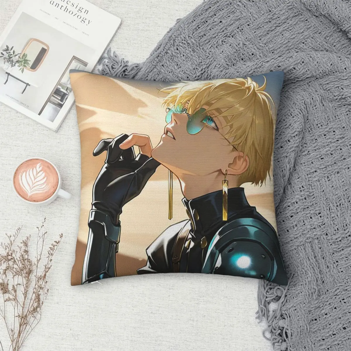 Adventure Anime Trigun Stampede Square Pillowcase Pillow Cover Cushion Decor Comfort Throw Pillow for Home Sofa