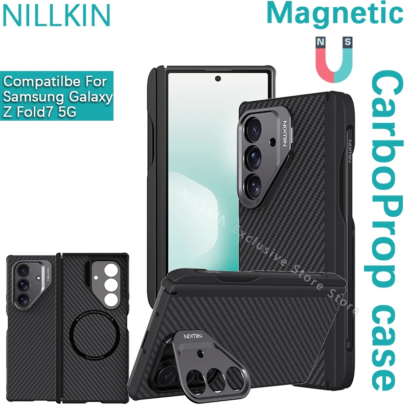 

Nillkin для Samsung Galaxy Z Fold 7 5G CarboProp магнитный чехол крышка объектива кронштейн защитная крышка чехол для телефона Magsafe Shell