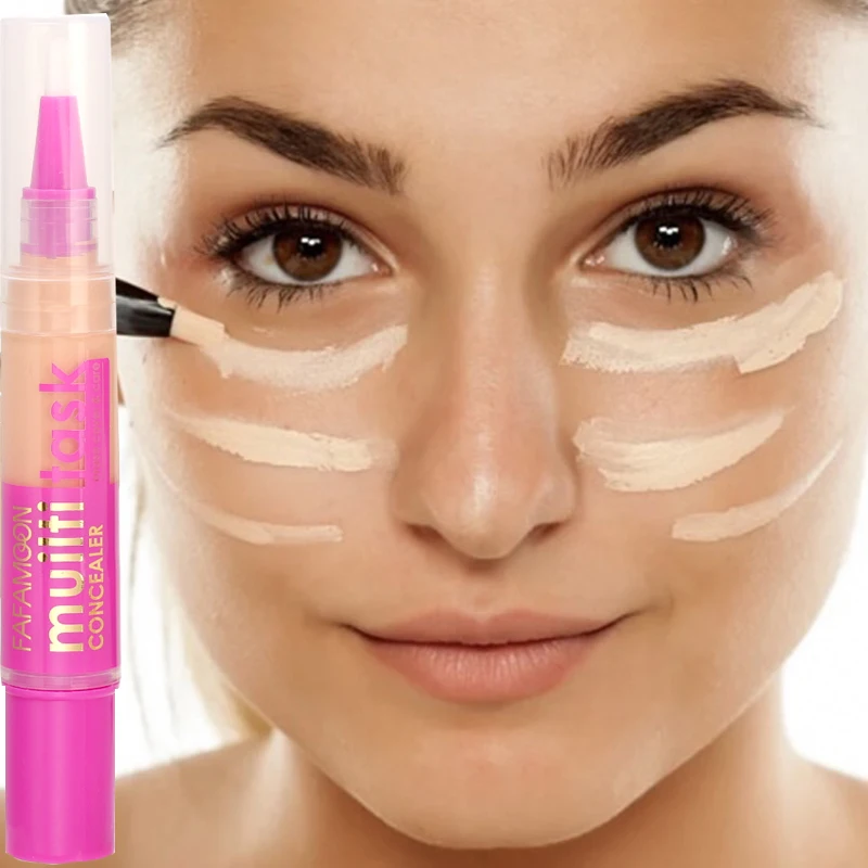 Vloeibare Concealer Foundation Pen Vervagen Donkere Kringen Make-Up Hoog Bedekkende Acne Vorm Wijzigen Huidskleur Waterdichte Make-Up Cosmetisch