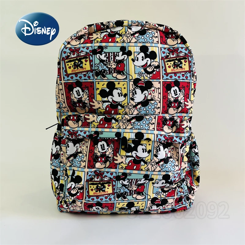 Mochila mickey infantil disney, mochila estudantil impermeável, moda cartoon, marca de luxo, nova