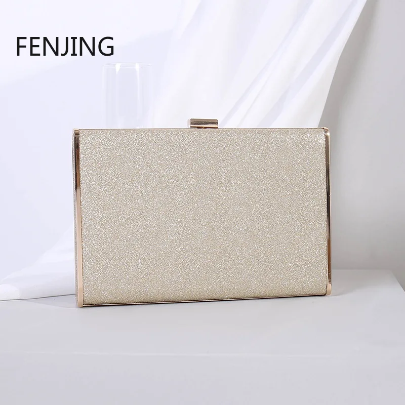 Fashion Women Clutches Purse Elegant Glitter Bling Evening Bags for Wedding Party Banquet Handbags Metal Frame Ladies Wallet