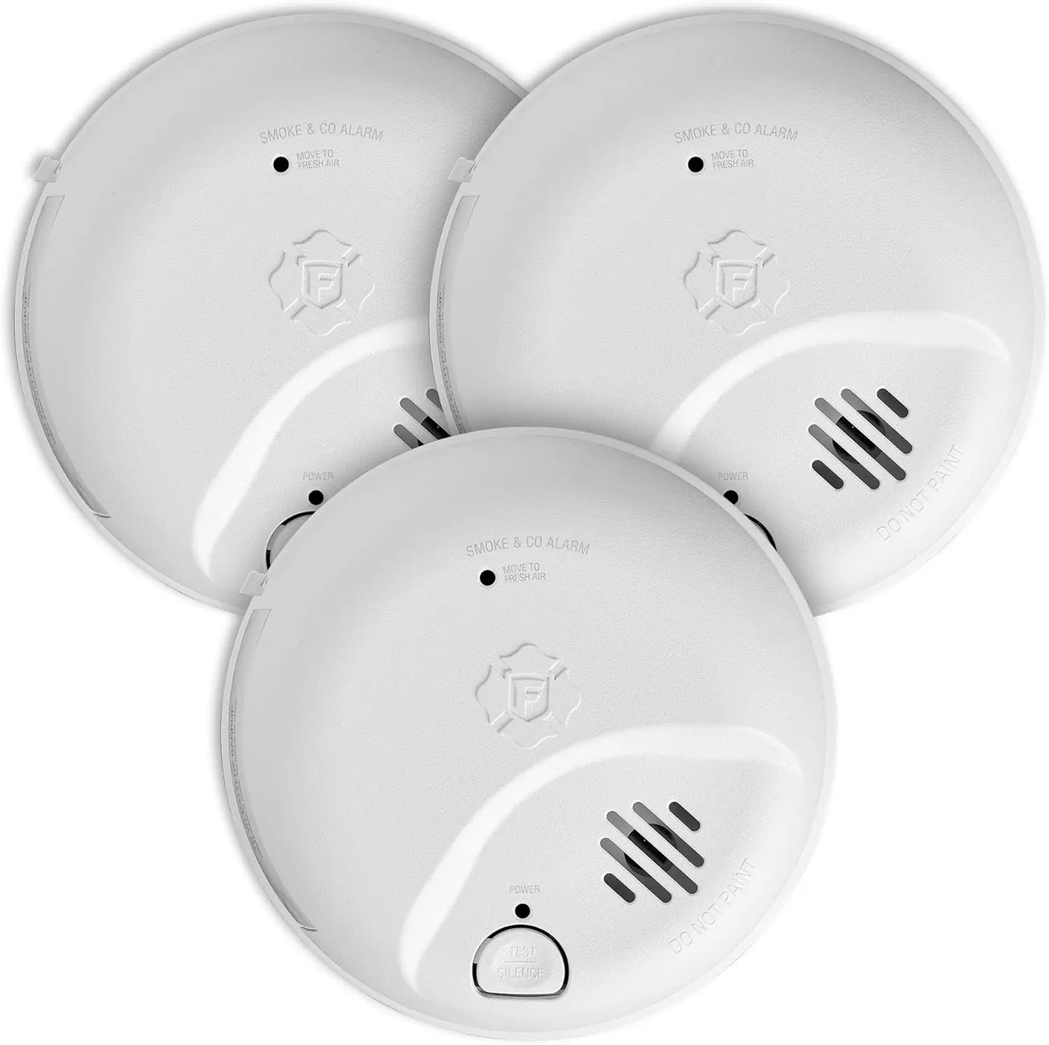

10-Year Battery Smoke & Carbon Monoxide Alarm, Hardwired Interconnect, 3-Pack for Home Safety