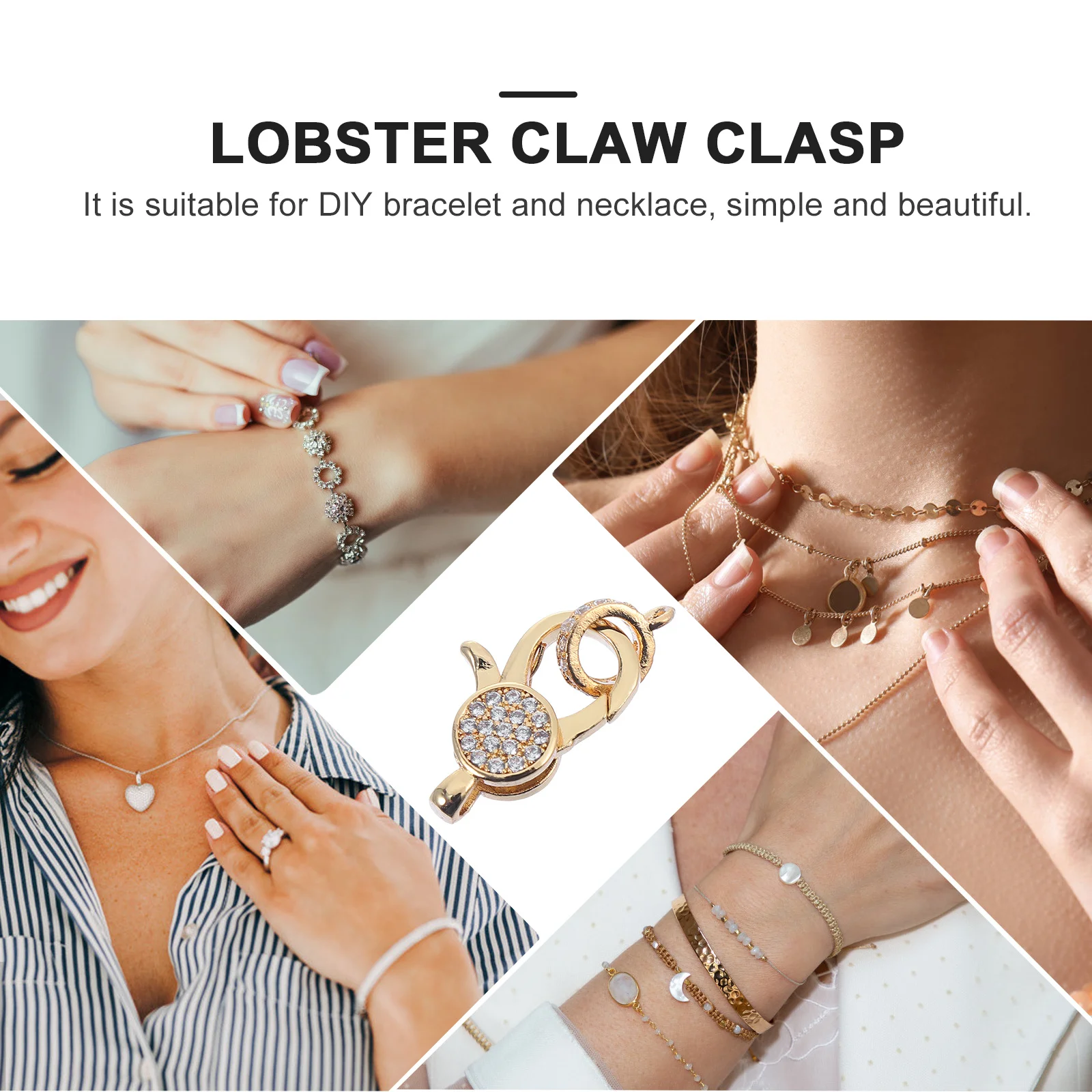 

2 шт., прочная застежка в виде когтя омара из сплава, соединительная пряжка для DIY браслетов, ожерелья, ювелирных аксессуаров, застежка в виде когтя омара