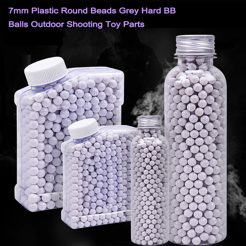 3AA-Hard Plastic 7mm Grey BB Balls Shooting Game Toy Replacement Accessory