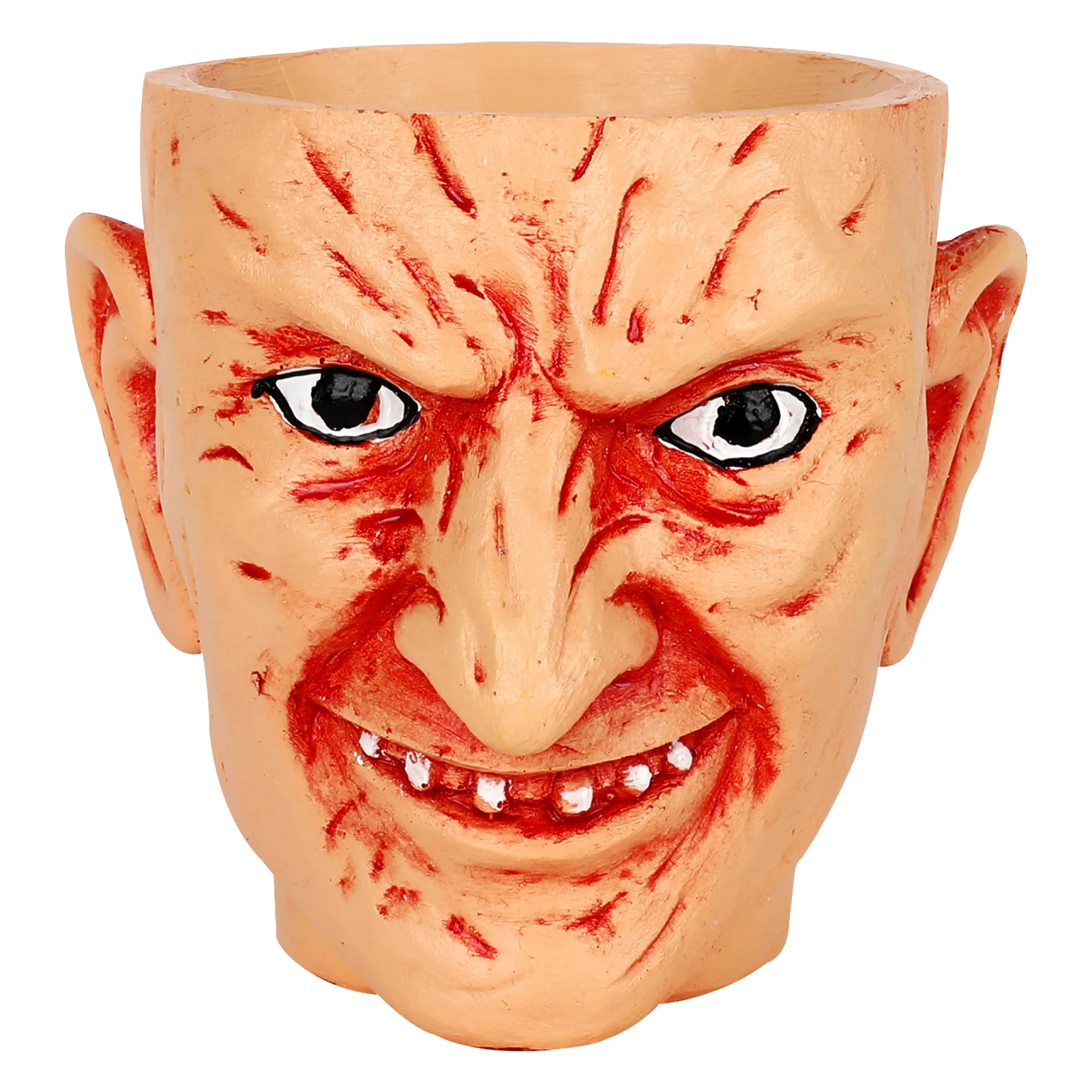 Freddy Krueger Vase Cosplay Horror Role Outdoor Succulent Plant Pot Art Crafts Resin Ornament Halloween Home Decoration Prop