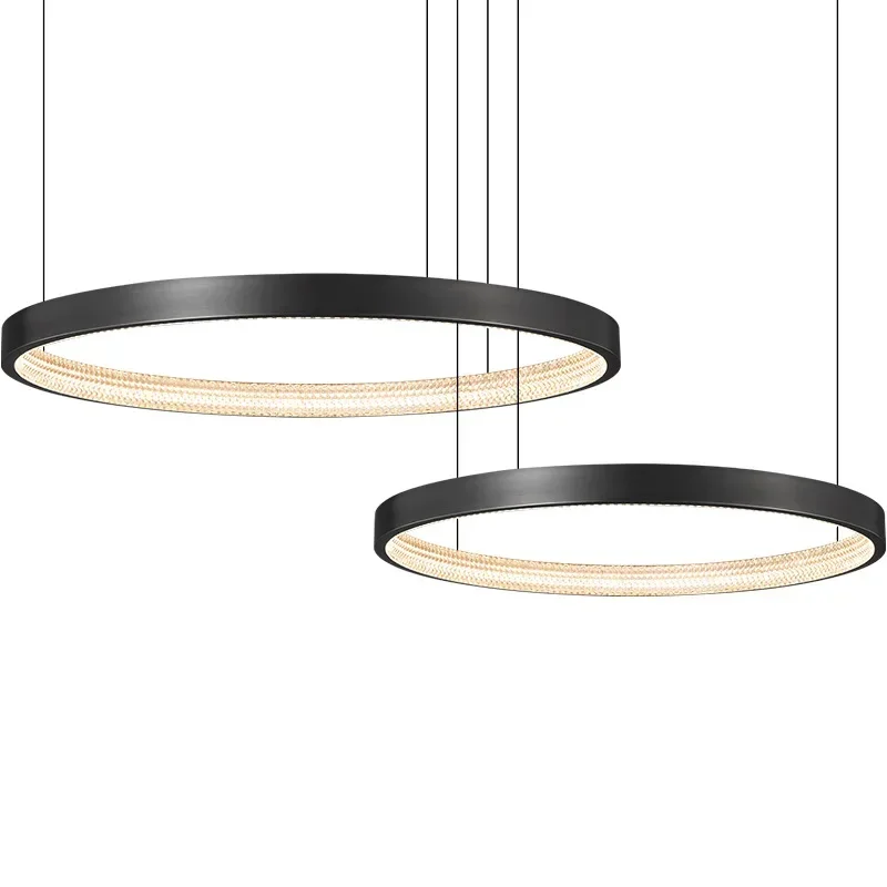 

All copper light luxury living room chandelier modern simple Nordic designer ring