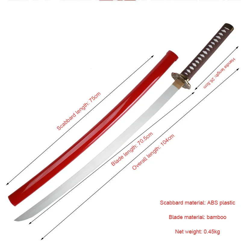 Anime GINTAMA personaggi Hijikata Toushirou Katana yotou Muramasya Silver Blade Red fodero