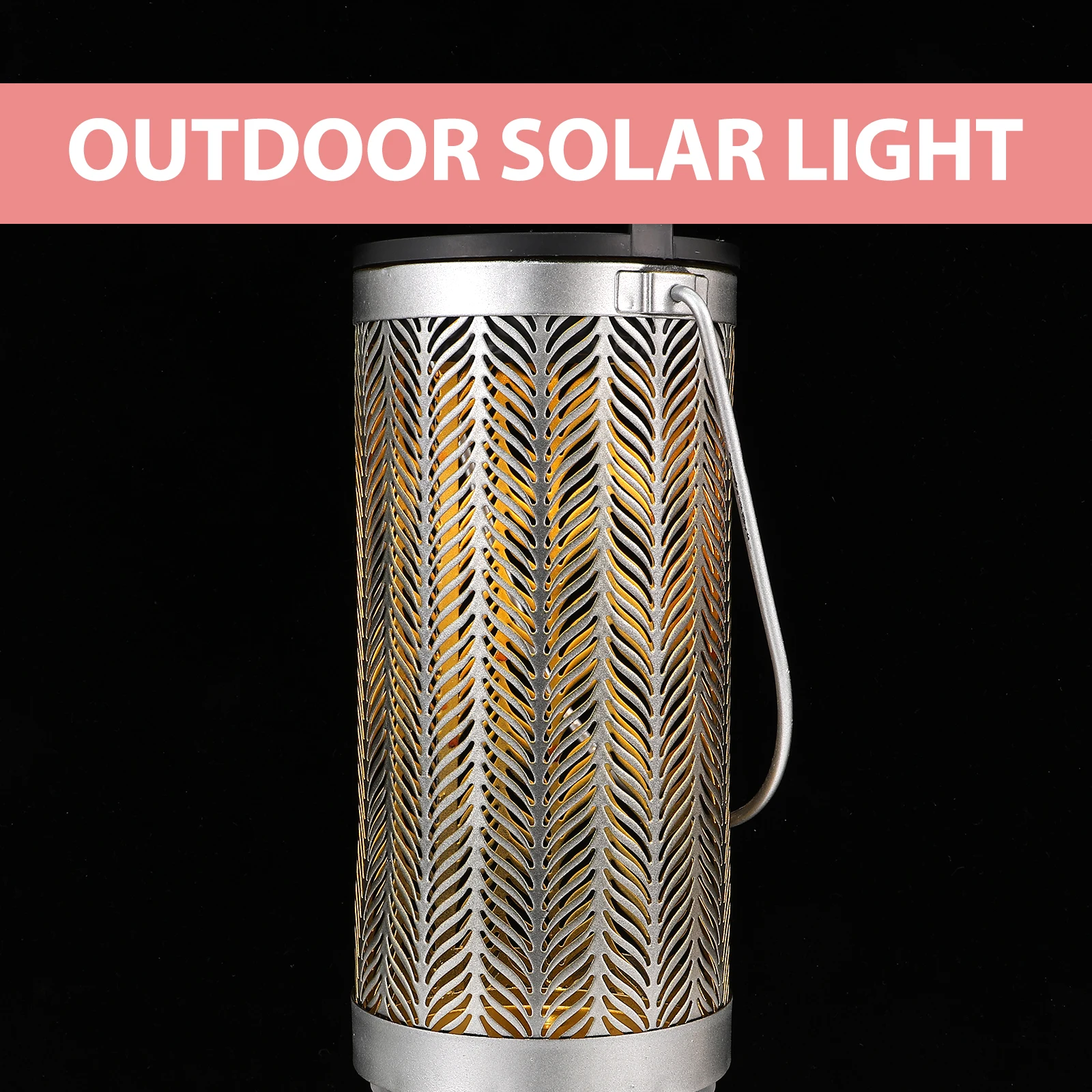 

powered Iron LED Lamp Outdoor Solar Light Yard Decorative Garden Hanging L Projection Lamp Solar Lantern